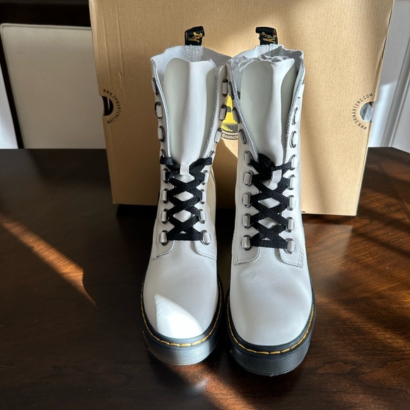 chesney leather flared heel lace up boots